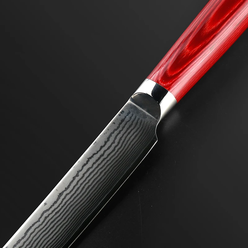 Новый клинок из дамасской стали FINDKING с цветной деревянной ручкой 8 дюймов 71 слоя
