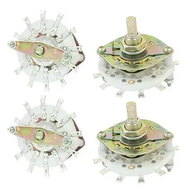 

4PCS Band Channael Rotary Switch 1P10T 1 Pole 10 Way One Deck
