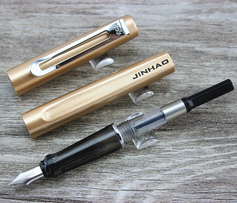 Роскошный бренд Jinhao X750 599 серебро Нержавеющая сталь перьевая ручка Средний 18KGP перо школьные офисные чернильные ручки подарочные канцелярские принадлежности