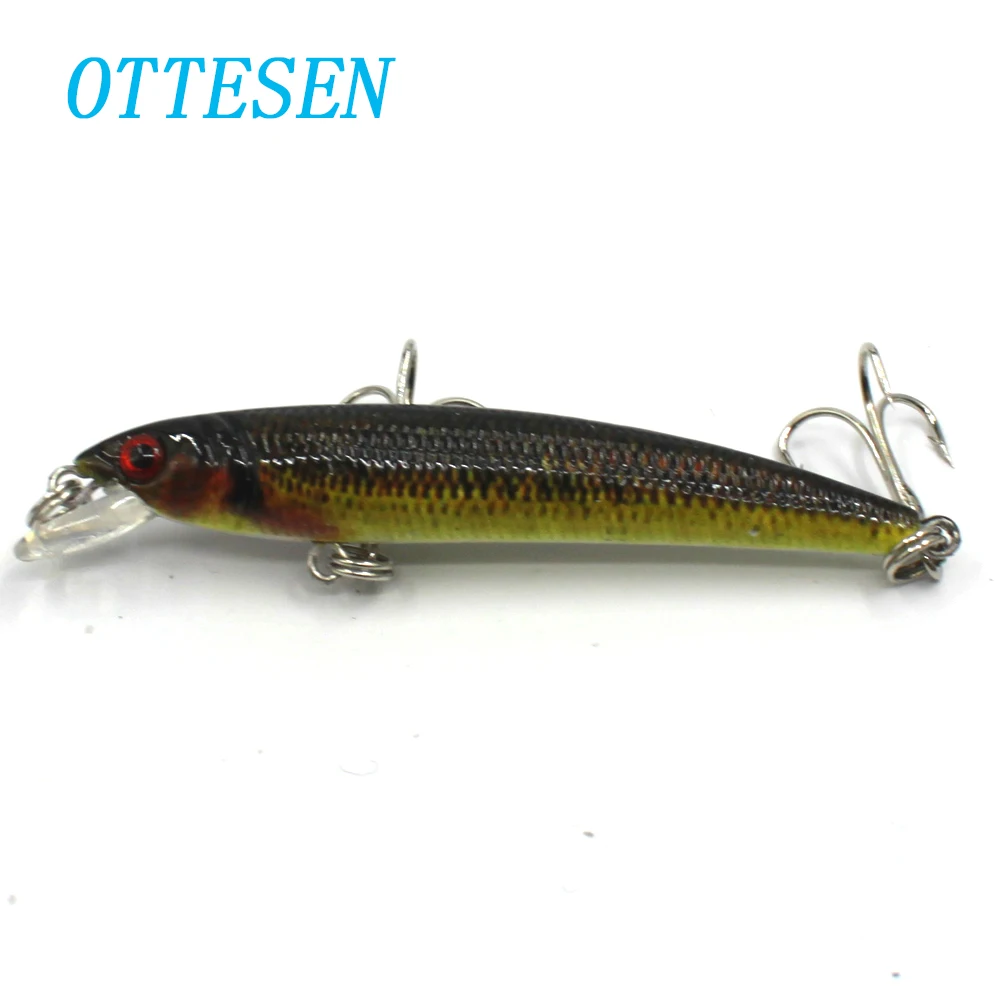 OTTESEN 4 шт./лот 7 5 см 6 г Минноу плавающие приманки Жесткий bassbait swimbait topwater оснащен