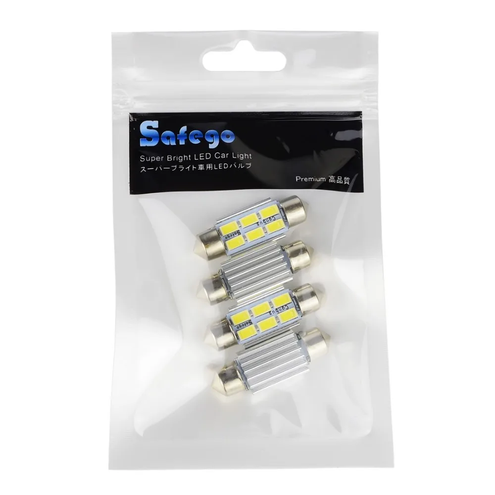 4 шт. Safego светодиодный фестон 31 мм 36 canbus 6SMD 5730 C5W Canbus 5630 автомобильный внутренний