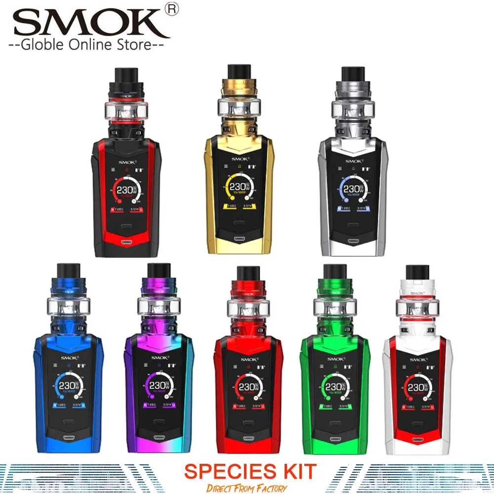 Оригинальный набор видов SMOK 230 Вт мод 5 мл TFV8 Baby V2 Tank A1 A2 спиральная электронная