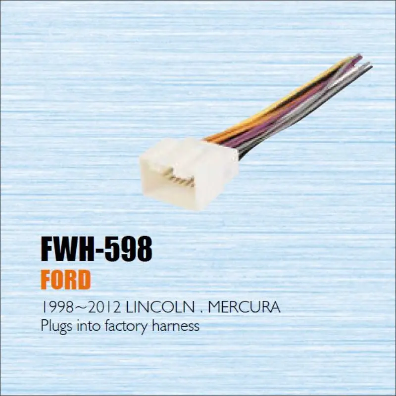 Подключается к заводской жгут проводов для радиоприемника Mercury 1998