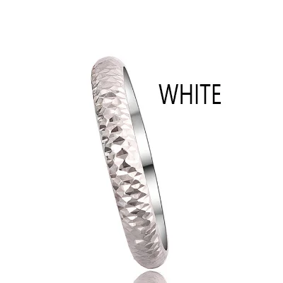 White Кольцо из чистого золота 18 К, розовое белое, унисекс, для мужчин и женщин, для влюбленных, для свадьбы, помолвки, хорошее ювелирное изделие, подарок для девушек, лидер продаж, настраиваемый - Цвет камня: White