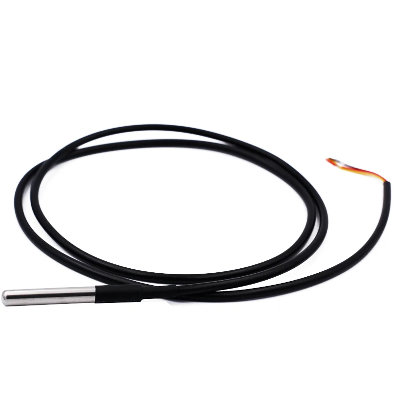 

10pcs/lot Waterproof Stainless steel DS18B20 1 meters temperature probe temp sensor DS18B20 39%off