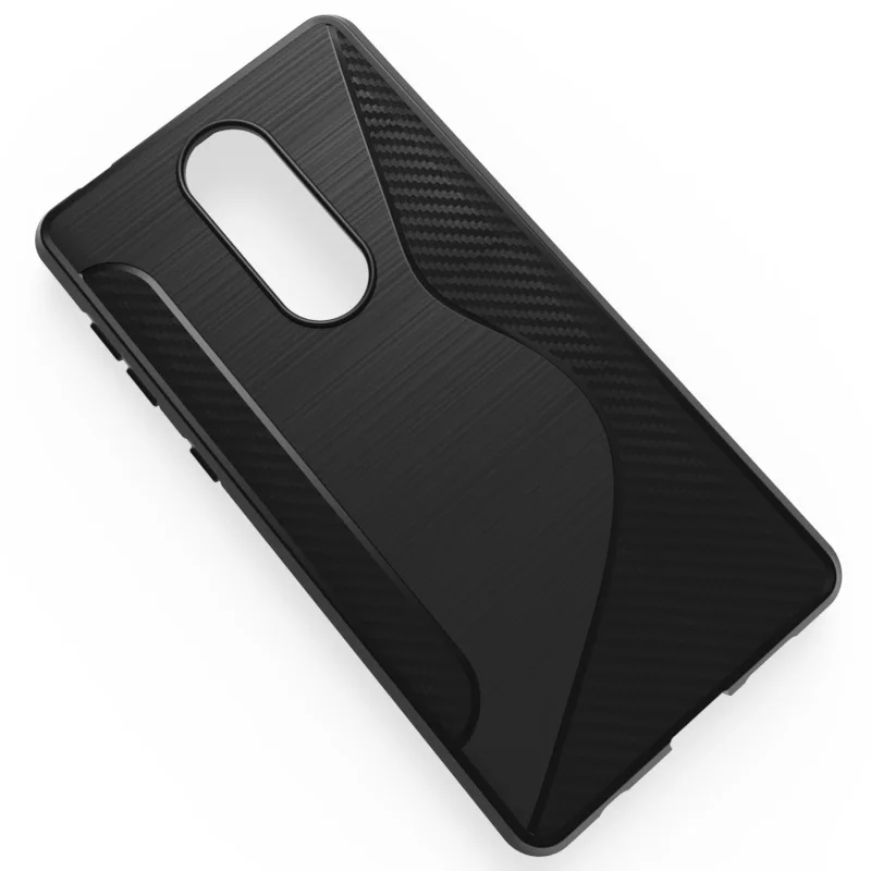 S LINE Skid-proof Soft TPU Silicone protective Case Cover for Nokia 7 C1 |