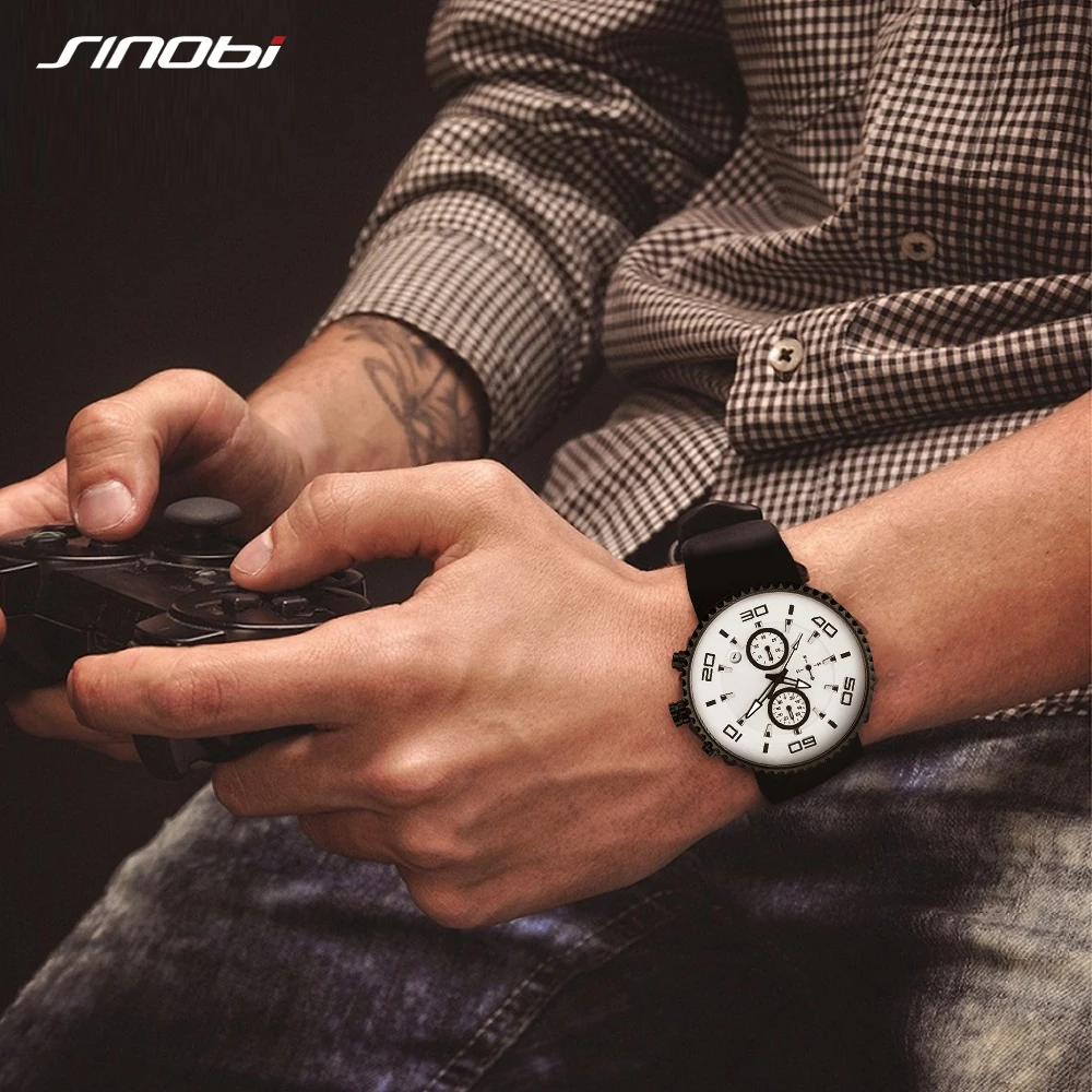 Relojes спортивные часы модные мужские секундомер SINOBI 30 м водонепроницаемый