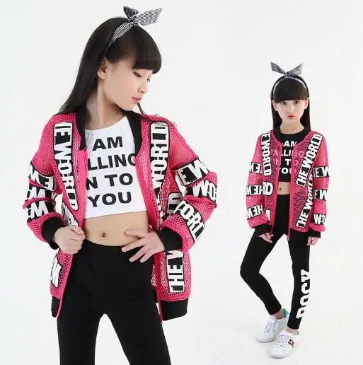 3 шт./комплект детские танцевальные костюмы в стиле хип хоп|clothes set|clothing fashionoutfits girls