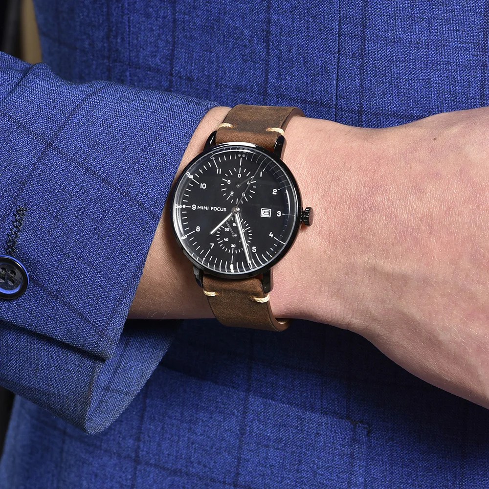 BEAFIRY Hot Brown Vintage Crazy Horse Genuine Leather 18mm 20mm 22mm Watch Band Calfskin Leather Watch Strap for Men Women  Belt