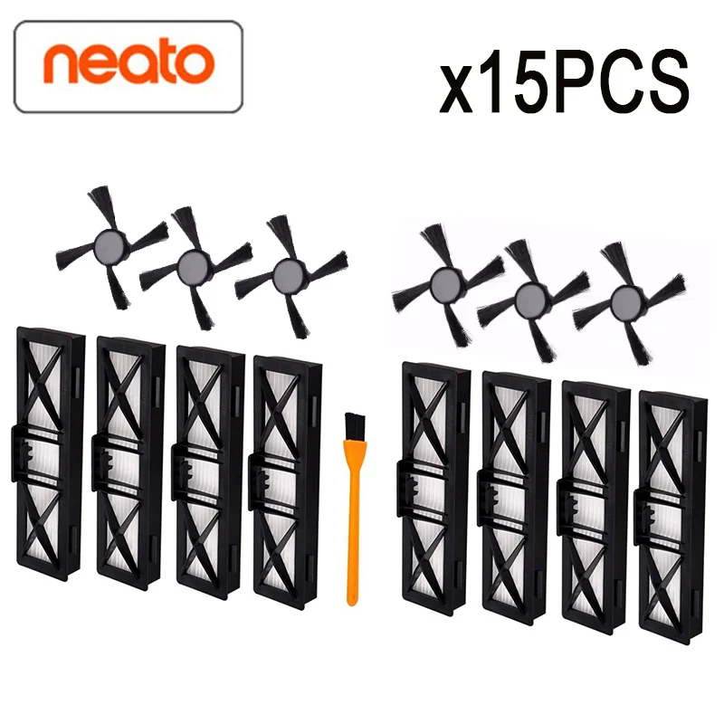 8X HEPA фильтр 6X боковая щетка для Neato Botvac D3 D4 D5 D6 D7 D70 D75 D80 D85 подключенный 75e 80 85
