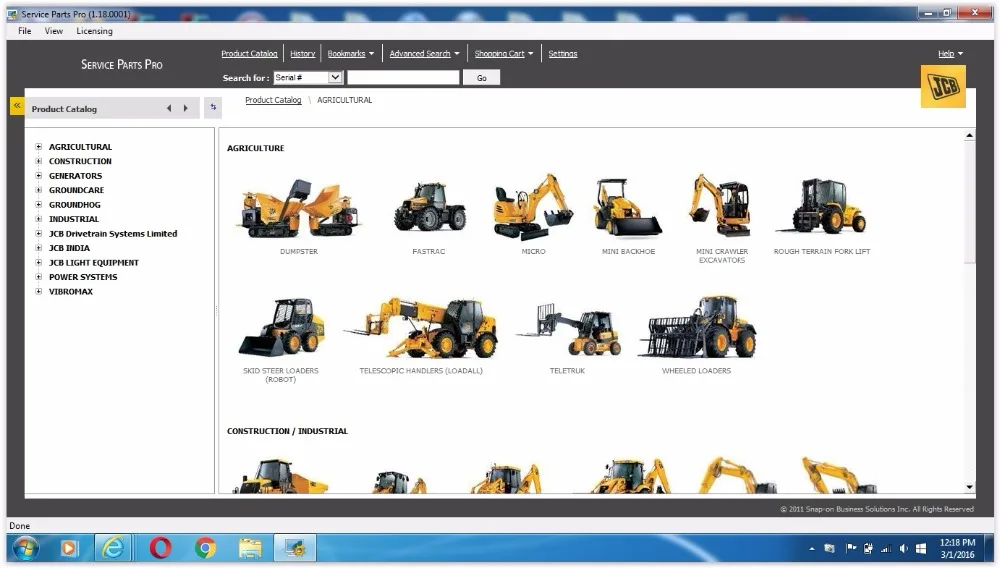 Сервис JCB Parts Pro 1 18 каталог запчастей jcb + руководств разблокированный keygen жесткий