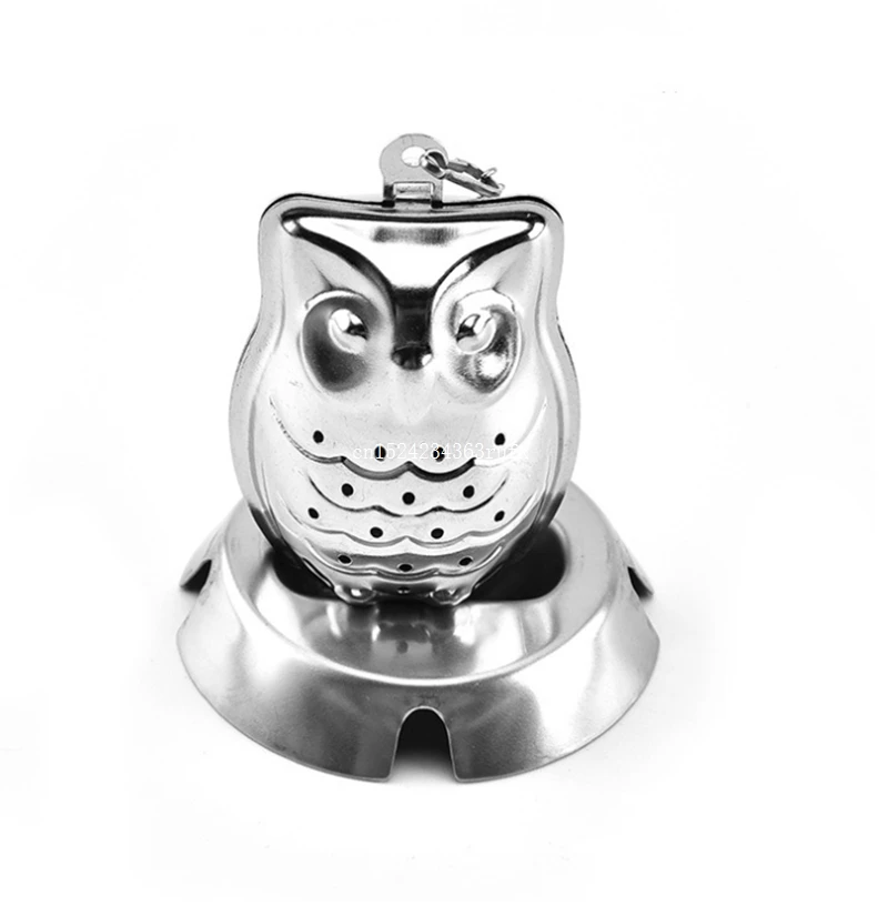 300pcs Tea Infuser Owl Design Strainer Filter with Handle for Mug Accessories Metal Stainless Steel Tools |