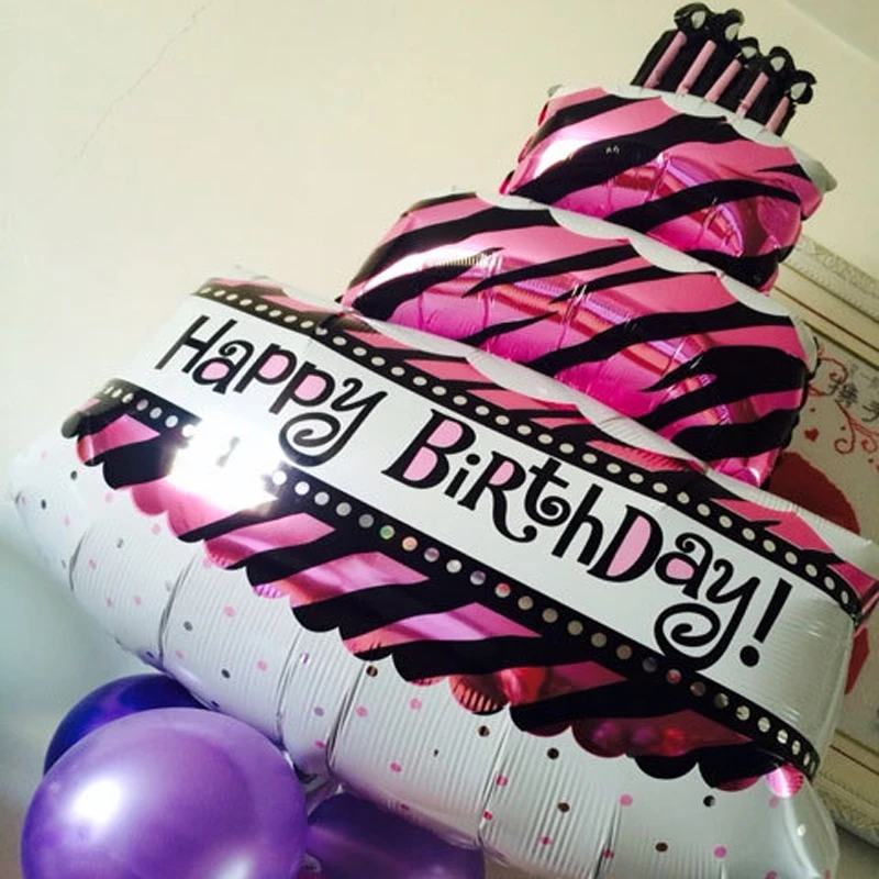 3-слойный шарик из фольги в форме торта на день рождения 100 х69 см 1 шт. | Дом и сад