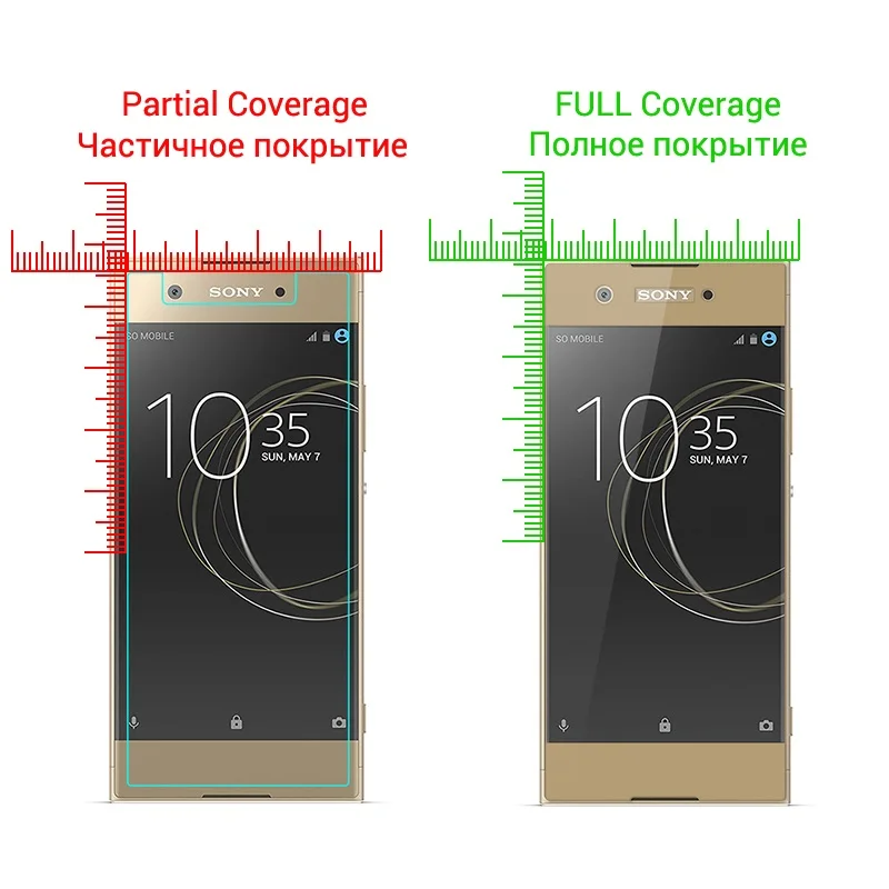 Полное покрытие закаленное стекло для Sony Xperia XZ1 компактное XZ2 защитное