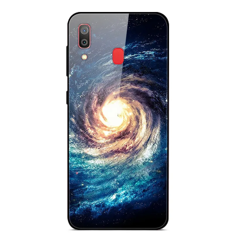35 B для samsung Galaxy A30 чехол A 30 стеклянный жесткий чехол для телефона s для samsung Galaxy A30 чехол A20 Мягкий Бампер закаленное покрытие 6,4 - Цвет: 35