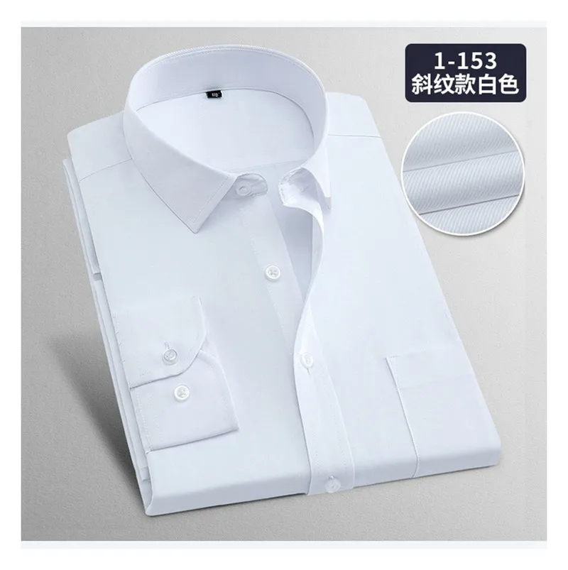 Мужская деловая рубашка с длинными рукавами, деловая, 7XL, 8XL, 9XL, высококачественная, осенняя, большая, 10XL, 14XL, мужская, белая, синяя, рубашка 48