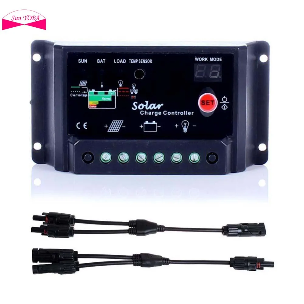 20A AMP 12V / 24V Панели солнечные зарядки Батарея регулятор гелиевый аккумулятор + 1