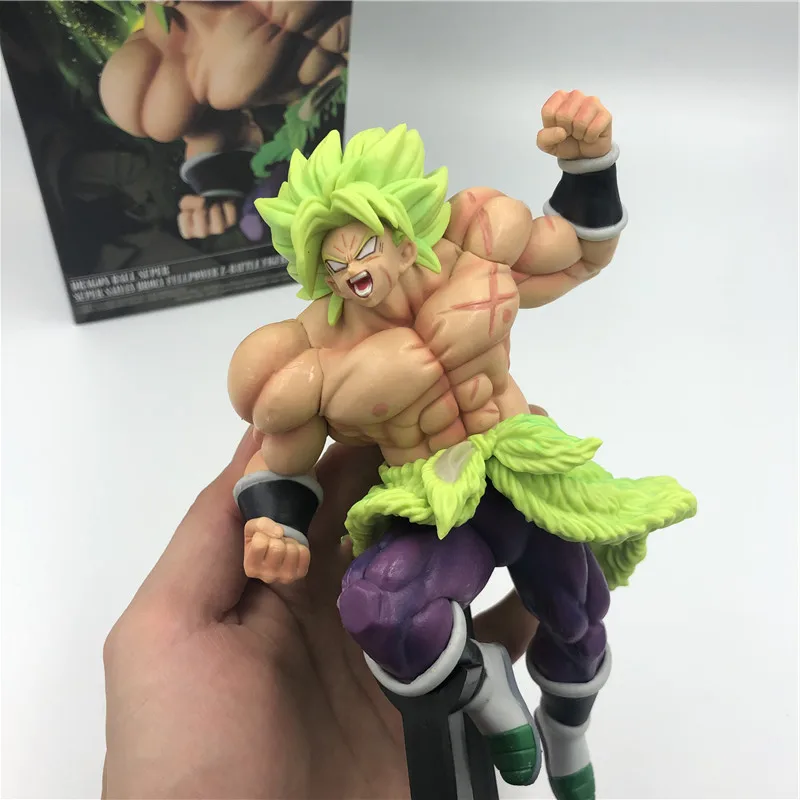 Dragon Ball Z Super Broly Movie Ver. Зеленые волосы против Гоку броли Супер Saiyan боевой формы ПВХ Фигурки Модель DBZ 24 см