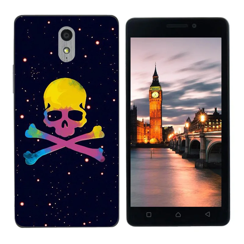 Для Lenovo Vibe P1 M силиконовый окрашенный Высококачественный ТПУ чехол с принтом для