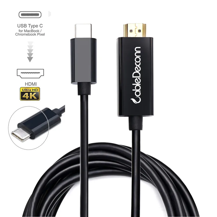 Кабель Thunderbolt 3 Male HDMI 4K m USB 1 Type C адаптер для Mac book & Laptop Google Chromebook Pixel| |