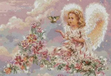 Бесплатная доставка высококачественный комплект для вышивки крестиком ангел с