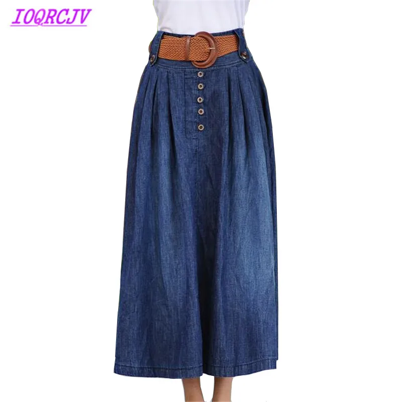 Женская джинсовая юбка с высокой талией поясом на резинке|high waist pleated skirt|skirt elastic