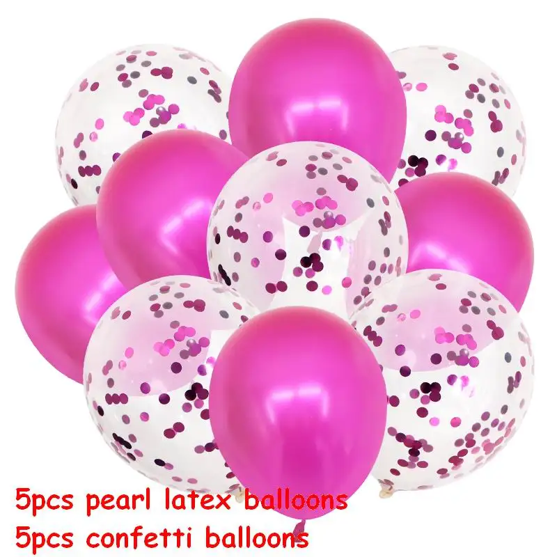 pearl set 1 10 шт 10 дюймов металлические цвета латексные воздушные шары с конфетти надувной шар для дня рождения свадьбы - Цвет: pearl set 1