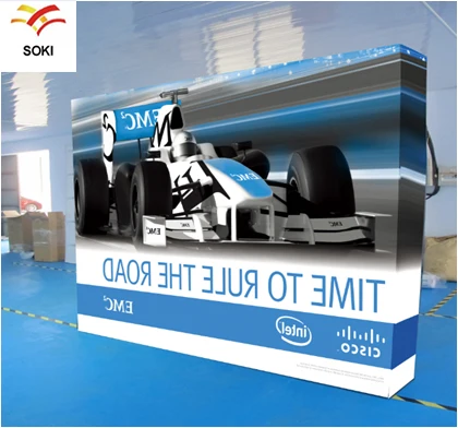 10 футов изогнутый всплывающий Стенд складной выставочный рекламный настенный