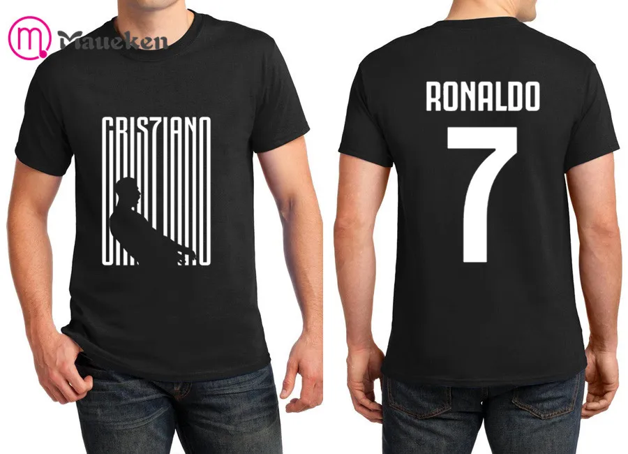 2021 печатных cr7 имя Криштиану Роналду Мужская футболка с коротким рукавом 100%