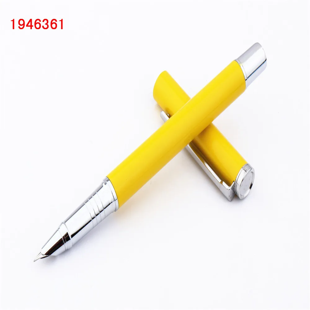 Высокое качество 801 желтый офисный Finance Fine Nib Fountain PenNew Канцтовары Студенческая
