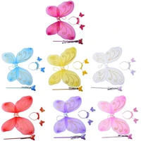 children 3pcsset lovely party costume princess girl kids butterfly wing wand headband fairy xmas party costume set