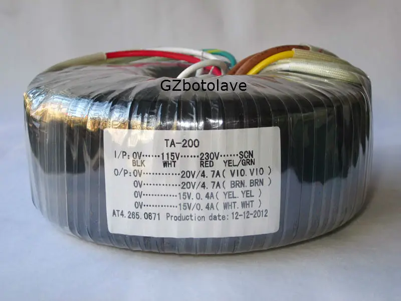GZbotolave 200 вт выходной тороидный трансформатор 20 в + 15 В в|toroidal transformer 200w|output |
