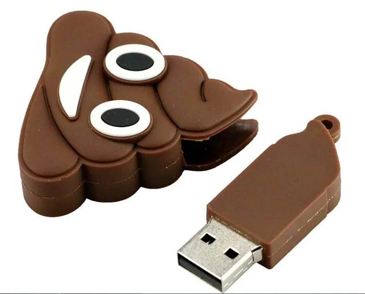 Новое прибытие Emoji черт Poo Форма usb флэш-накопитель Pen drive реальная емкость pendrive 4 г 8