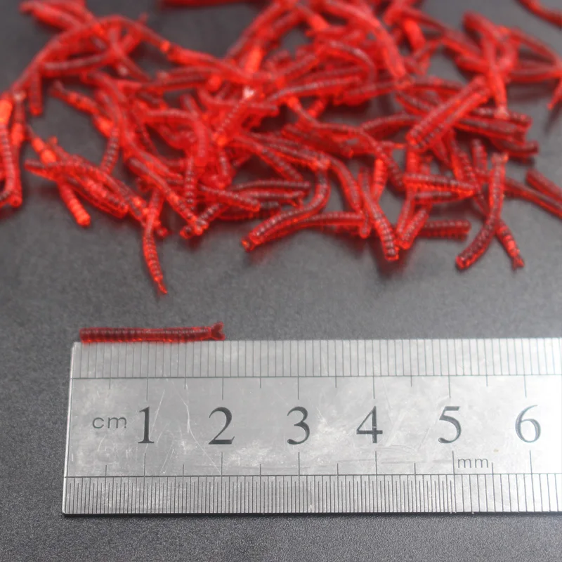 Акция! Bionic красный червь 2 см 100 шт. мягкие приманки дорога плавающий Рыбалка