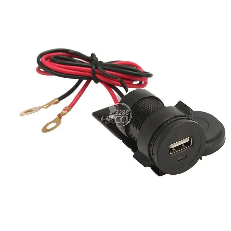 Черный 12В мотоцикл велосипед ATV Quad USB зарядное устройство для iPhone iPod MP3 камера