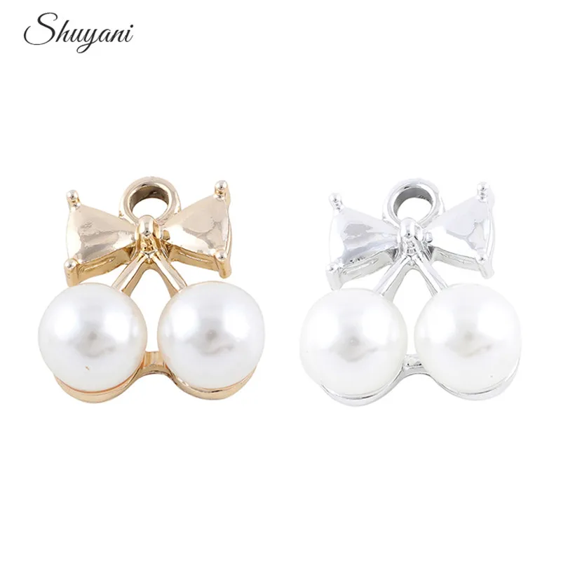 18*16 мм модная эмалированная вишня с жемчугом подвески для ожерелья браслета