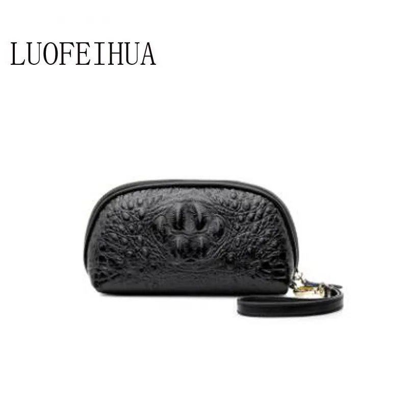 LUOFEIHUA 2019 Новый модный тренд с узором крокодиловая кожа на запястье сумка кожаный