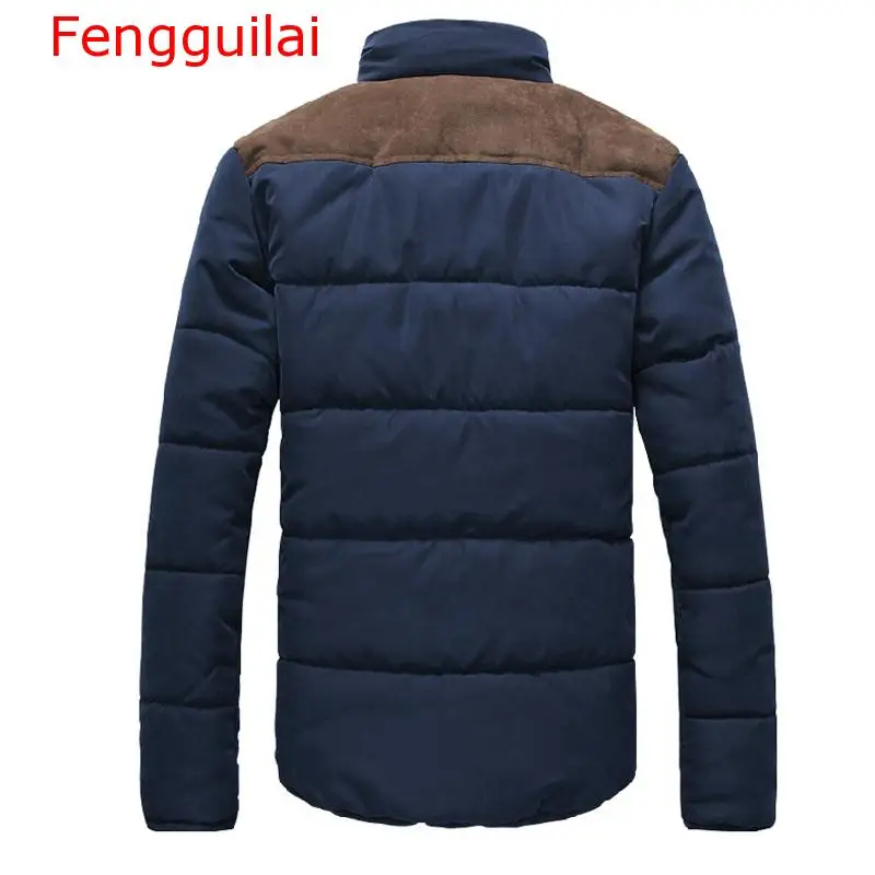 

Men Coat 2020 Winter Jacket Men Warm Casual Parkas Cotton Stand Collar Coats Mens Padded Overcoat Outerwear Clothing