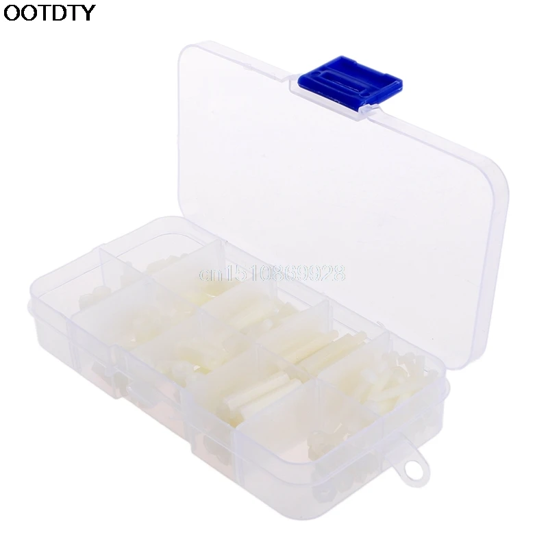 

M3 Nylon Hex Spacers Screw Nut Assortment Kit Stand off Plastic Accessories Set M126 hot sale
