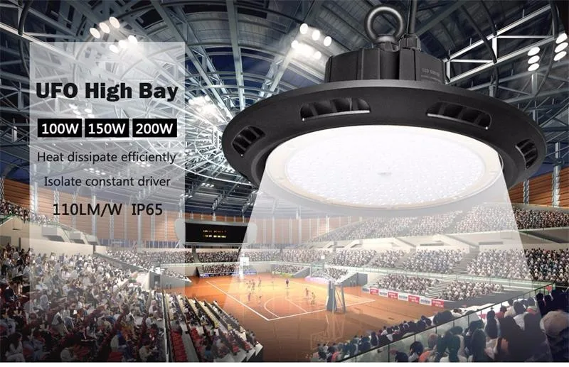 BRIGHTINWD IP65 100-265 в светодиодный светильник UFO High Bay 100 Вт 150 Вт 200 Вт светодиодный потолочный шахтерский светильник Светодиодный промышленный Точечный светильник ing