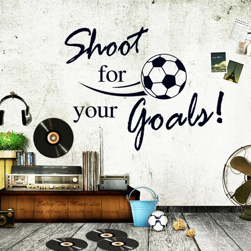 Flying Football Shoot для вашей цели Настенная Наклейка Английский буквы наклейки для дома наклейки для детской комнаты декор для гостиной росписи