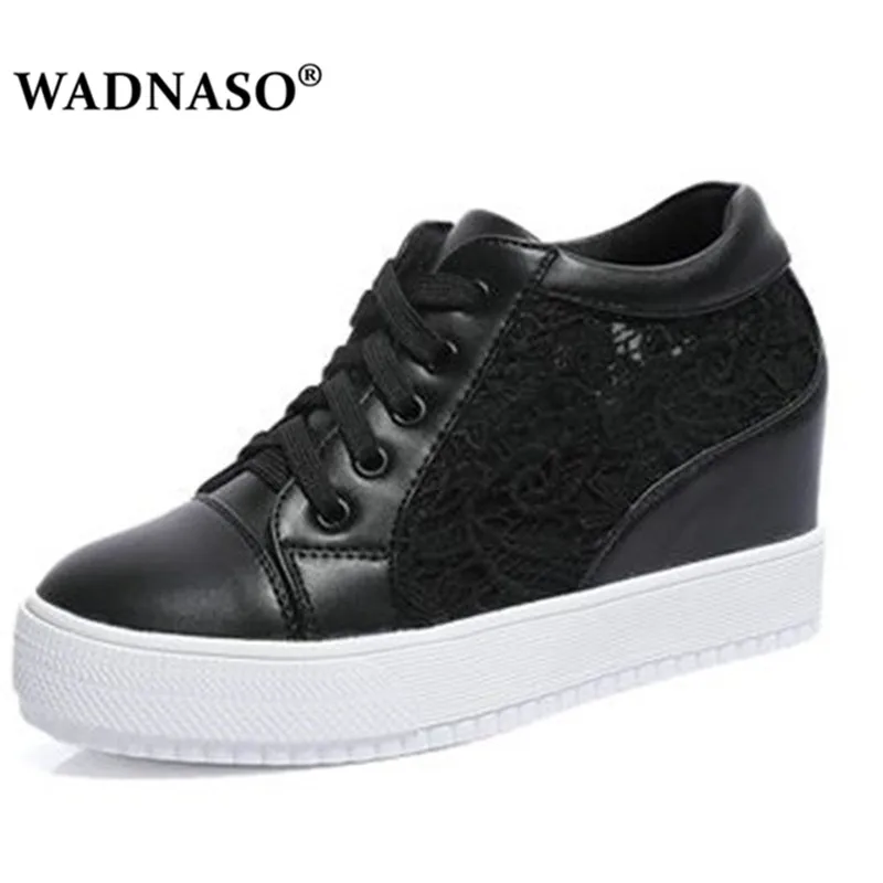 Женские туфли на танкетке со скрытым каблуком и шнуровкой|Женские кроссовки