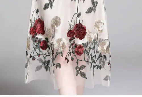 Женские Дизайнерские летние пикантные вышивка вышитые цветок тонкий