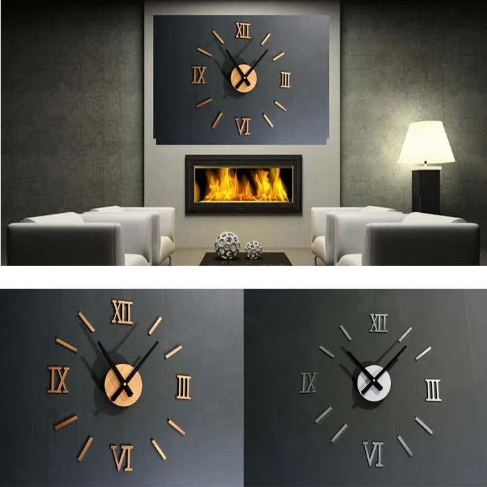 Новые римские цифры DIY настенные часы наклейки украшения искусства Jecksion|sticker