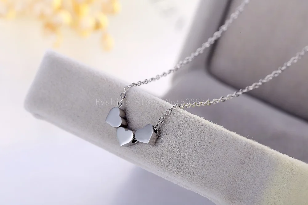 2017 Модные украшения колье три сердце любовь Ожерелья для мужчин Bijoux Femme