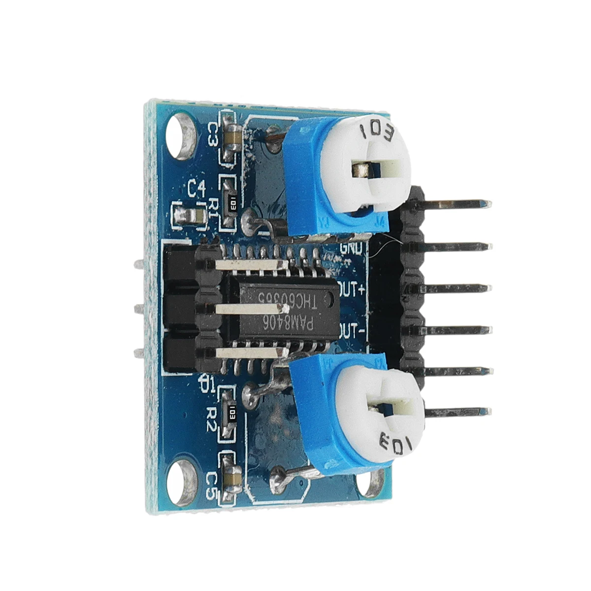 LEORY PAM8406 5Wx2 Digital Amplifier Board with Volume Potentiometer for 4-8 ohm Speakers Stereo Module 23x24mm | Электроника