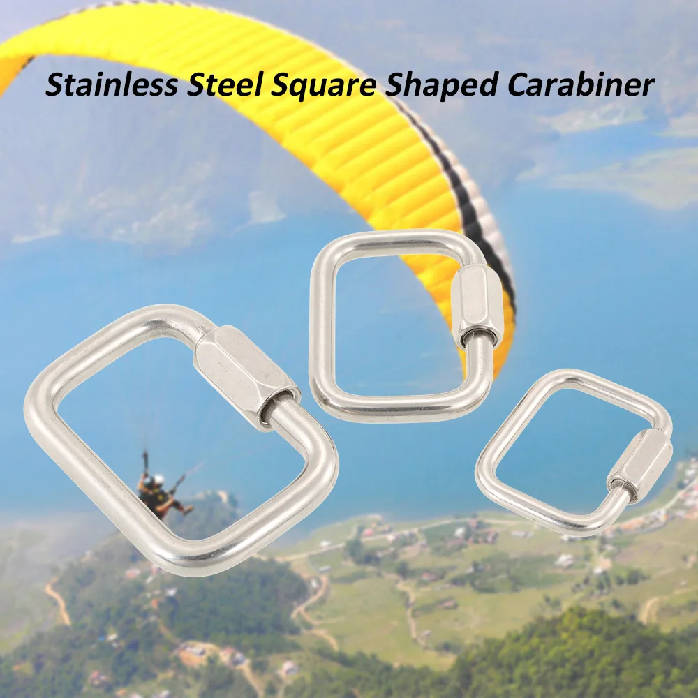 Квадратный быстроразъемный карабин из нержавеющей стали подвесной крючок с