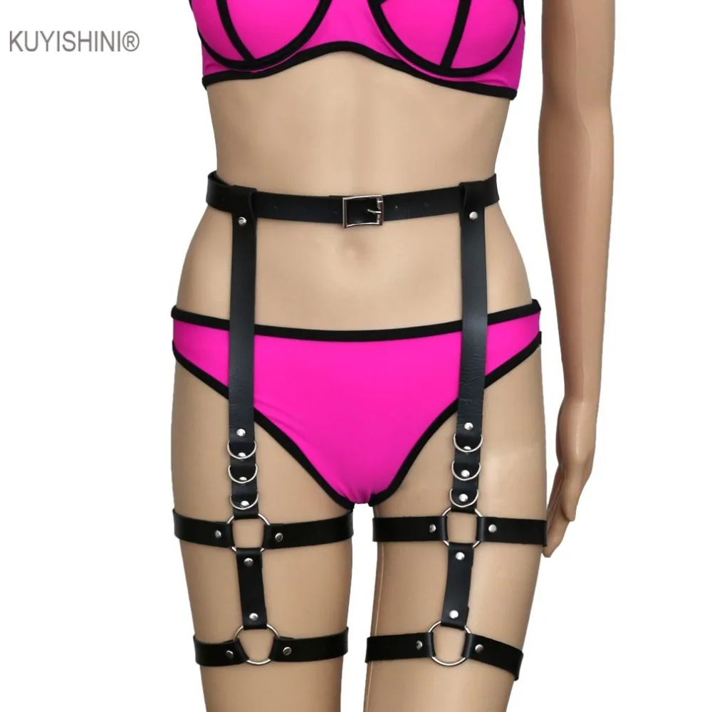 Женский ремень на талии металлический панк из искусственной кожи два ряда