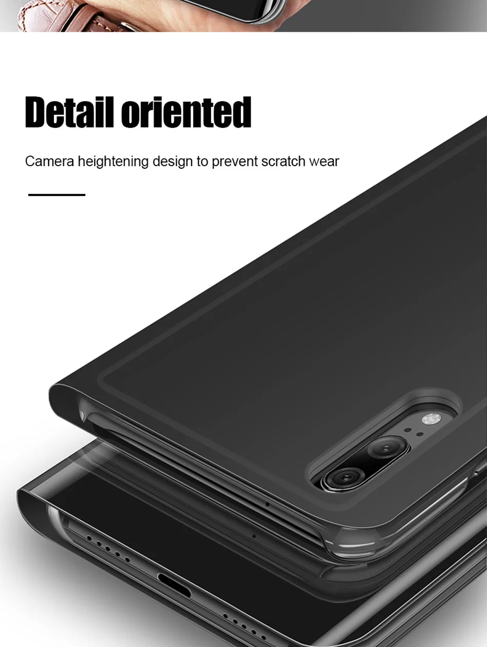 Флип стоячий чехол для телефона huawei P30 Lite полный зеркальный кожаный чехол s чехол для huawei mate 20 Lite P20 Lite P30 Pro Чехол