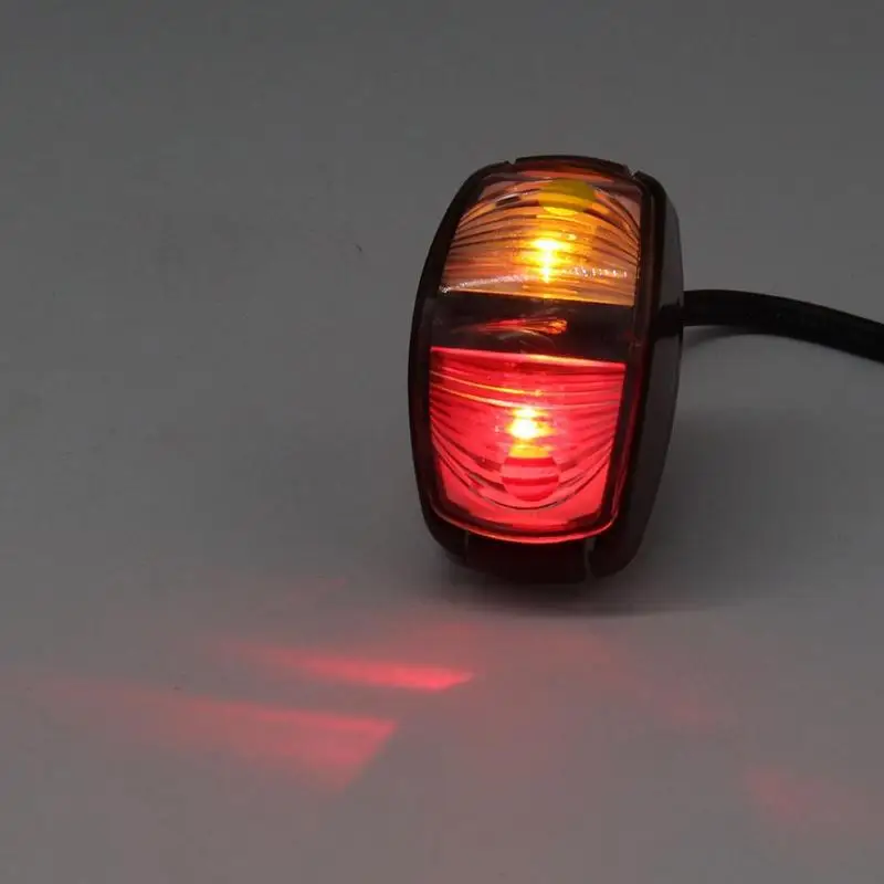 Red+Amber LED Side Marker Light Clearance Lamp for Truck Trailer Caravan Bus Using Taiwan\'s Wafer Lamp Beads For 50000 Hours